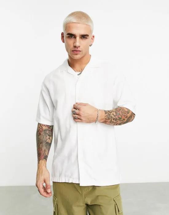 rustic relaxed shirt in white