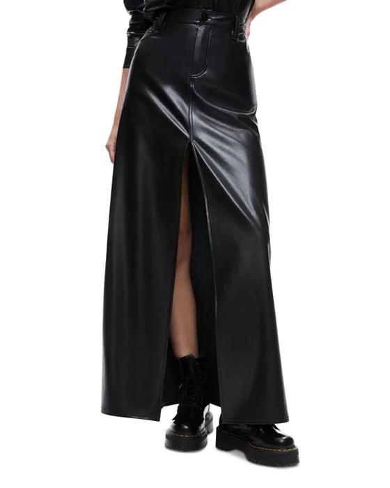 Rye Faux Leather Maxi Skirt