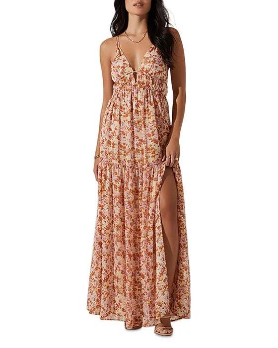 Ryliana Floral Print Maxi Dress