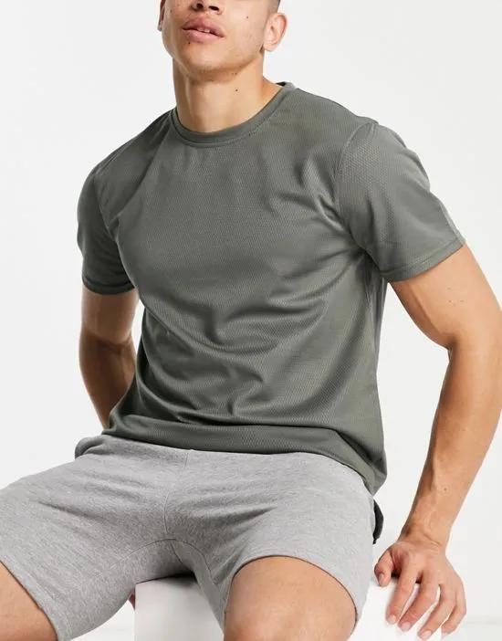 s mesh t-shirt in gray
