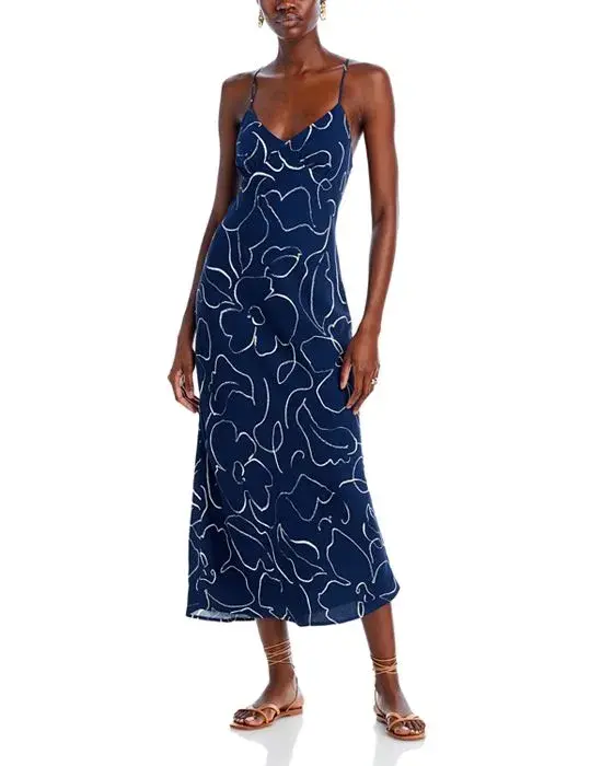 Sadie Printed Sleeveless Midi Dress
