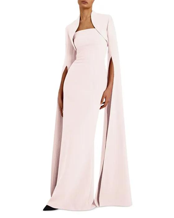 Safiyaa Strapless Crepe Gown 