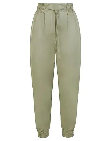 Sage green Casual pants FAUX LEATHER HIGH-WAIST JOGGER PANTS
