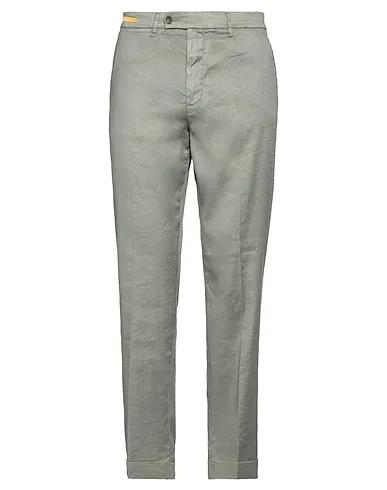 Sage green Cotton twill Casual pants