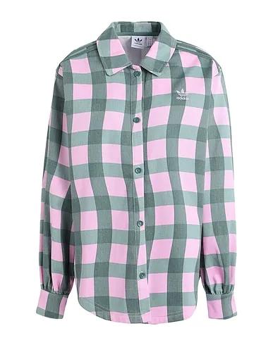 Sage green Cotton twill Checked shirt TWILL SHIRT
