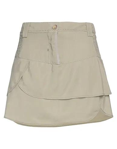 Sage green Cotton twill Mini skirt