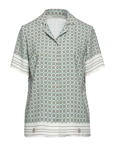 Sage green Crêpe Patterned shirts & blouses