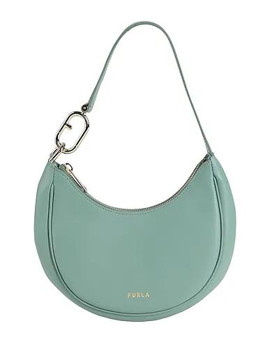 Sage green Leather Handbag FURLA PRIMAVERA S SHOULDER BAG 
