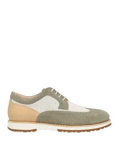 Sage green Leather Laced shoes