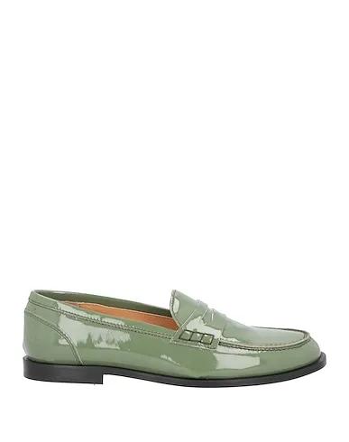 Sage green Leather Loafers