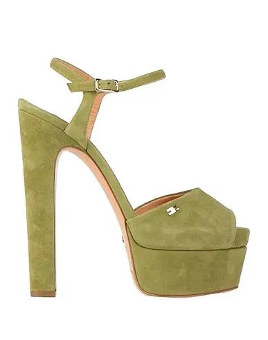 Sage green Leather Sandals