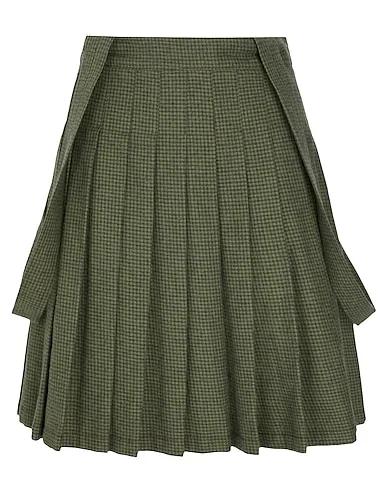 Sage green Mini skirt MICROCHECK MINI SKIRT WITH SUSPENDERS
