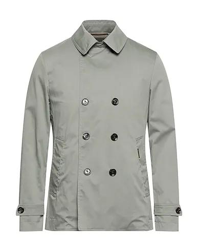 Sage green Plain weave Double breasted pea coat