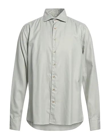 Sage green Plain weave Patterned shirt