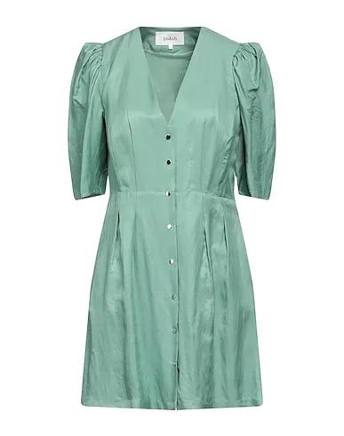 Sage green Plain weave Shirt dress