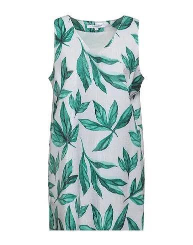 Sage green Plain weave Short dress