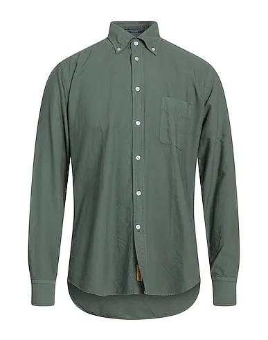 Sage green Plain weave Solid color shirt