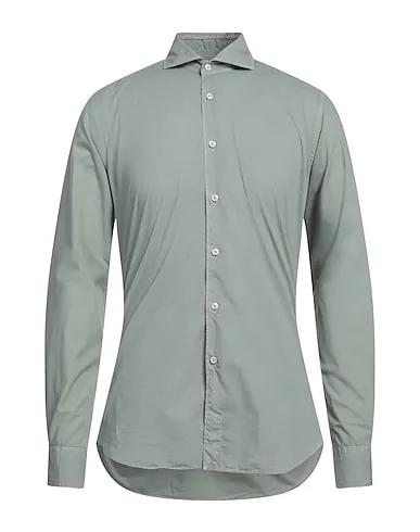 Sage green Plain weave Solid color shirt