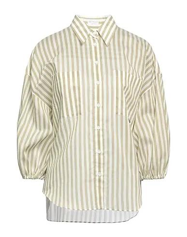 Sage green Plain weave Striped shirt