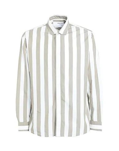 Sage green Plain weave Striped shirt