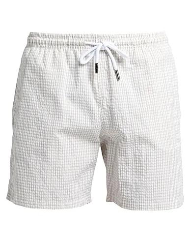 Sage green Plain weave Swim shorts