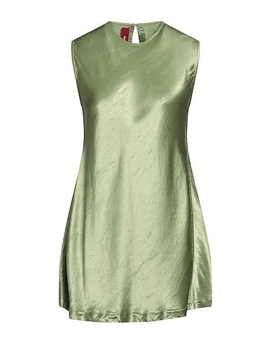 Sage green Satin Short dress