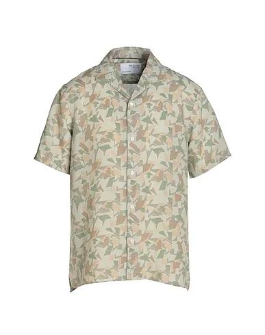 Sage green Silk shantung Patterned shirt