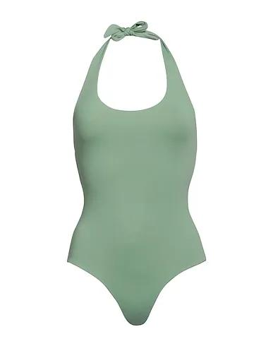 Sage green Synthetic fabric One-piece swimsuits