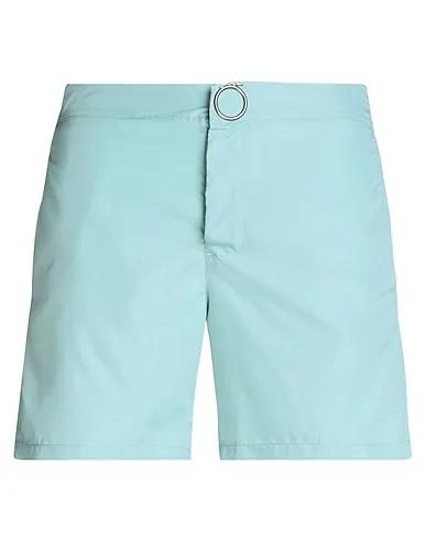 Sage green Techno fabric Swim shorts