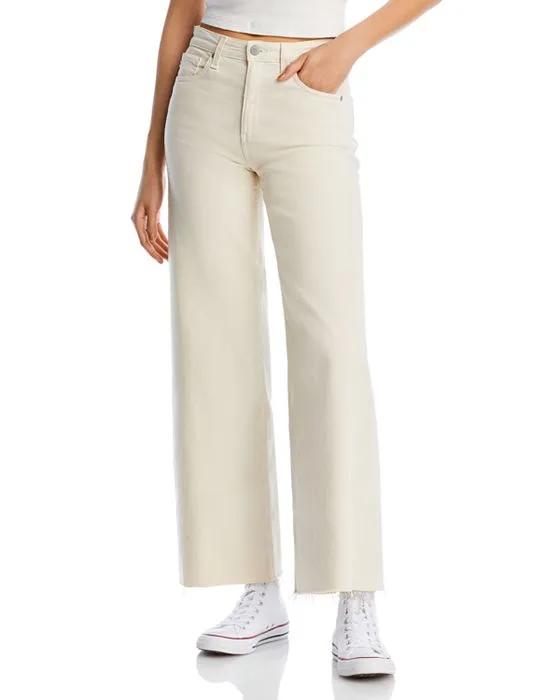 Saige High Rise Cropped Wide Leg Jeans in Dried Spice