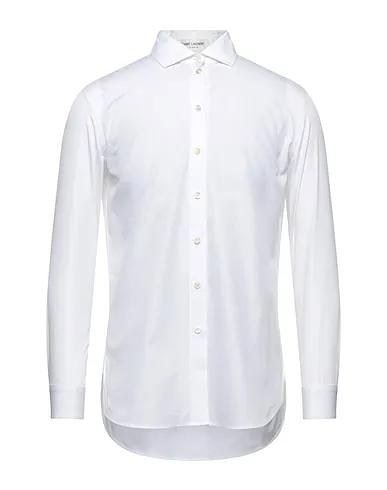 SAINT LAURENT | White Men‘s Solid Color Shirt