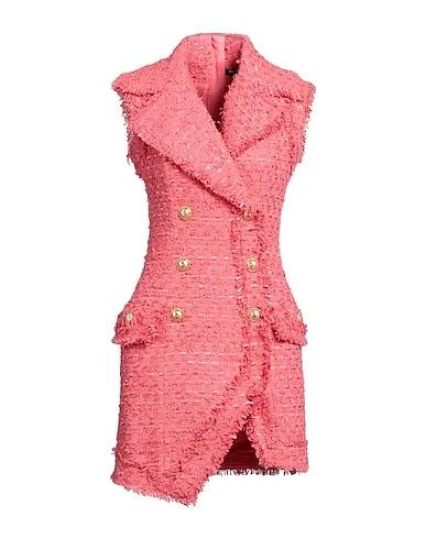 Salmon pink Bouclé Blazer dress