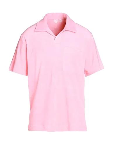 Salmon pink Chenille Polo shirt