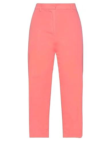 Salmon pink Cotton twill Cropped pants & culottes