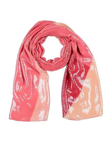 Salmon pink Crêpe Scarves and foulards