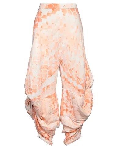 Salmon pink Gauze Cropped pants & culottes