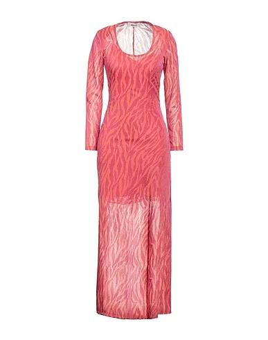 Salmon pink Jacquard Long dress