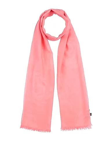 Salmon pink Jacquard Scarves and foulards