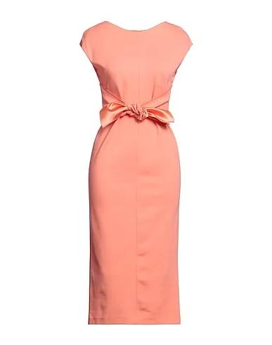 Salmon pink Jersey Midi dress