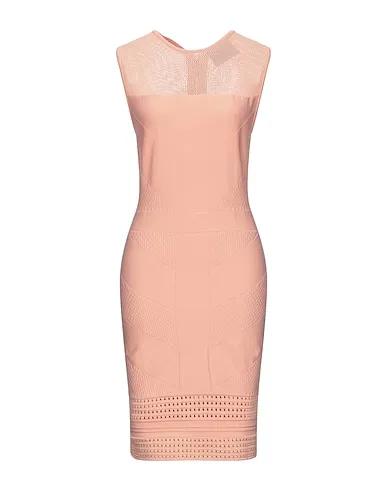 Salmon pink Knitted Midi dress