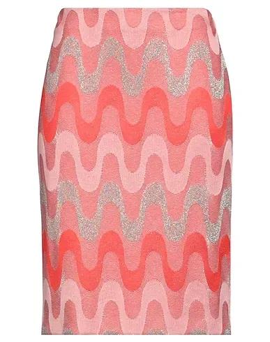 Salmon pink Knitted Midi skirt