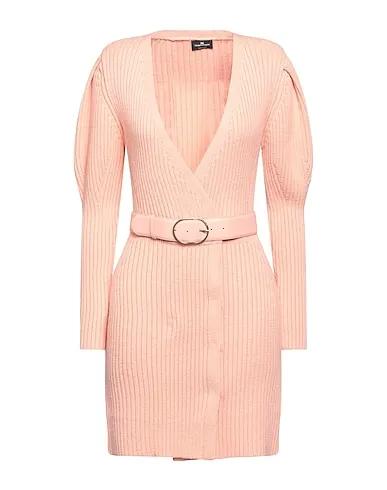 Salmon pink Knitted Short dress