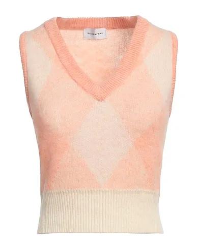 Salmon pink Knitted Sleeveless sweater