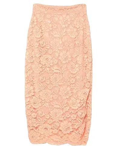 Salmon pink Lace Midi skirt