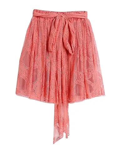 Salmon pink Lace Mini skirt