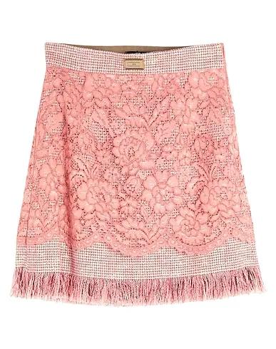 Salmon pink Lace Mini skirt