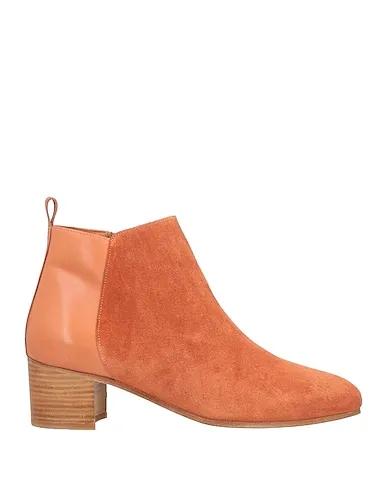Salmon pink Leather Ankle boot