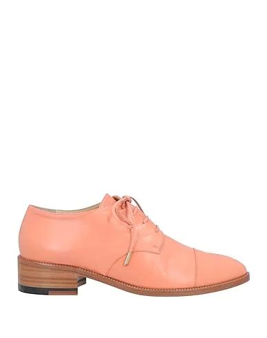 Salmon pink Leather Laced shoes