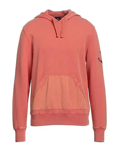 Salmon pink Plain weave Hooded sweatshirt