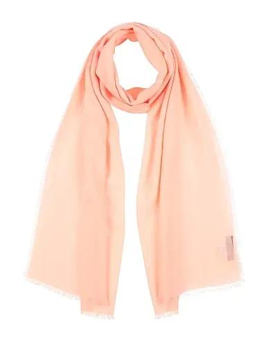 Salmon pink Plain weave Scarves and foulards